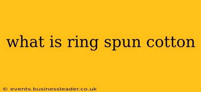 what is ring spun cotton