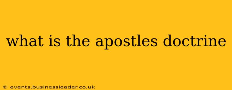 what is the apostles doctrine