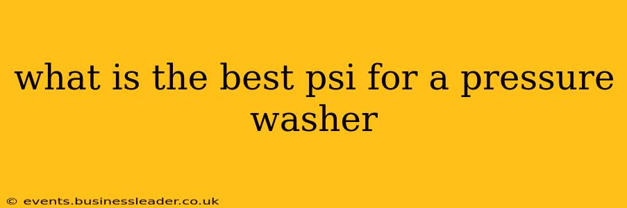 what is the best psi for a pressure washer