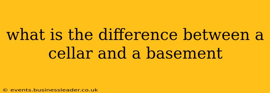 what is the difference between a cellar and a basement