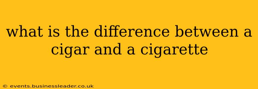 what is the difference between a cigar and a cigarette