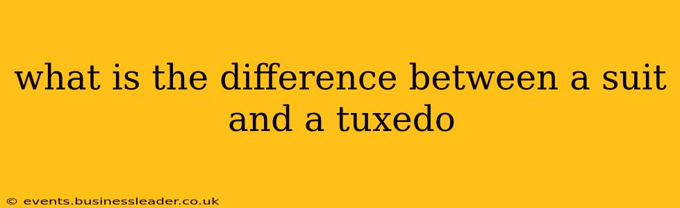 what is the difference between a suit and a tuxedo