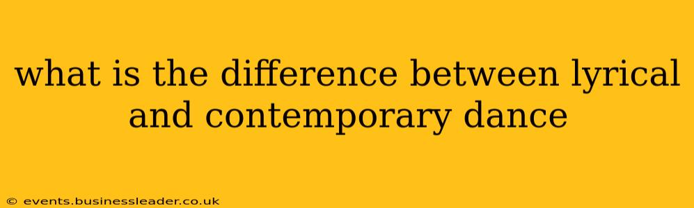 what is the difference between lyrical and contemporary dance