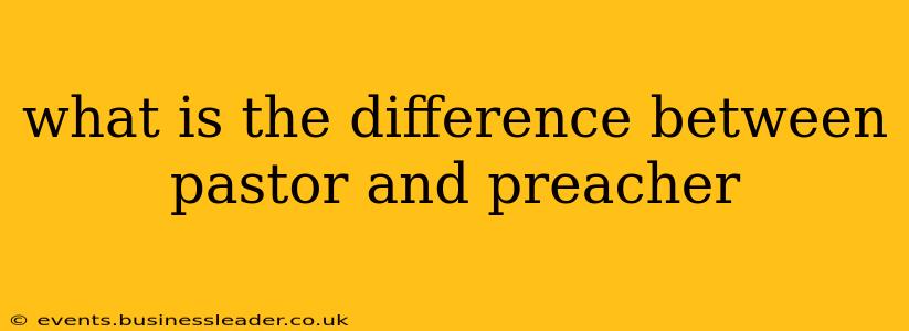 what is the difference between pastor and preacher