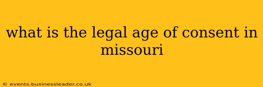 what is the legal age of consent in missouri