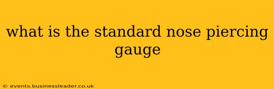 what is the standard nose piercing gauge