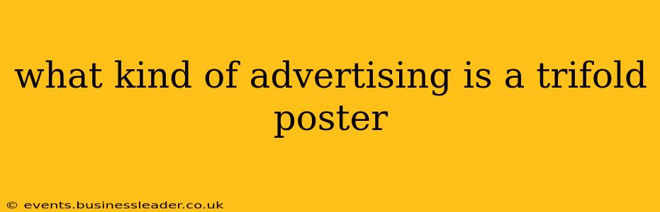 what kind of advertising is a trifold poster