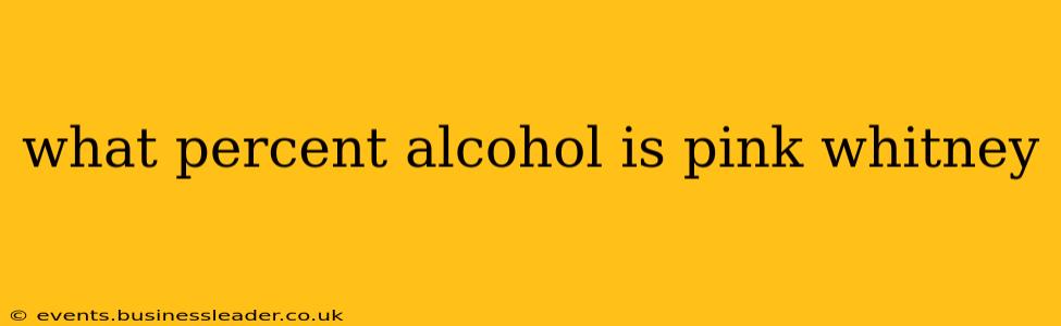 what percent alcohol is pink whitney