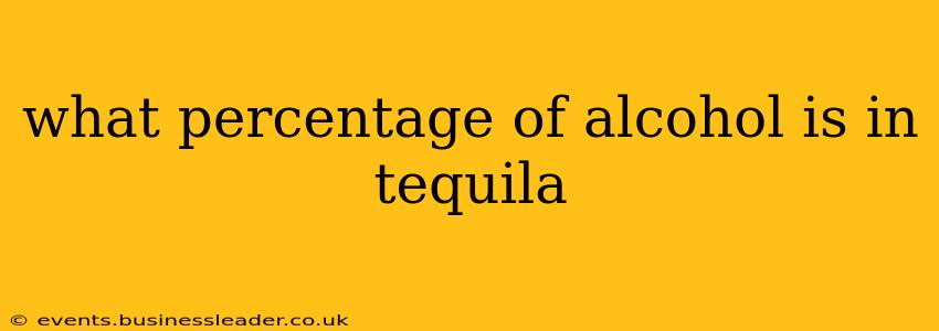 what percentage of alcohol is in tequila