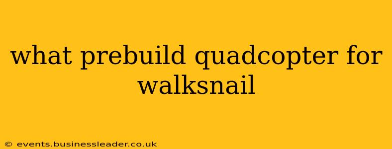 what prebuild quadcopter for walksnail
