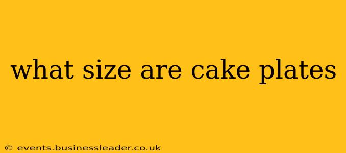 what size are cake plates
