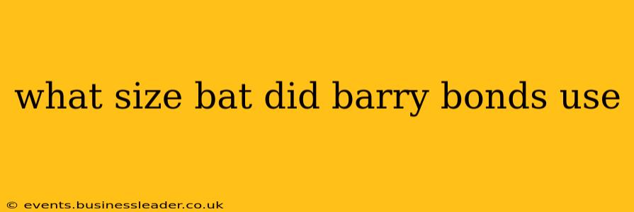 what size bat did barry bonds use