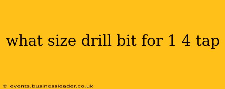 what size drill bit for 1 4 tap