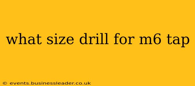 what size drill for m6 tap
