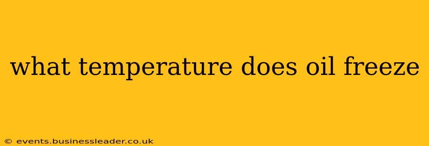 what temperature does oil freeze