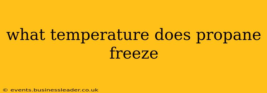 what temperature does propane freeze
