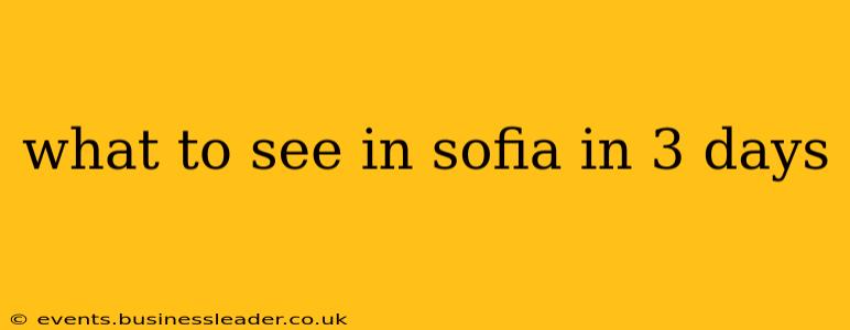 what to see in sofia in 3 days