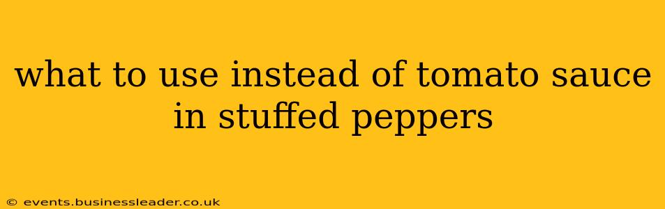 what to use instead of tomato sauce in stuffed peppers