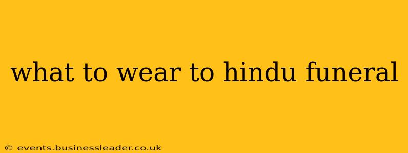 what to wear to hindu funeral