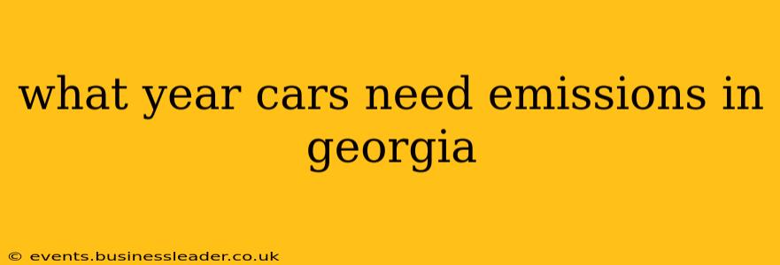what year cars need emissions in georgia