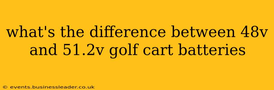 what's the difference between 48v and 51.2v golf cart batteries