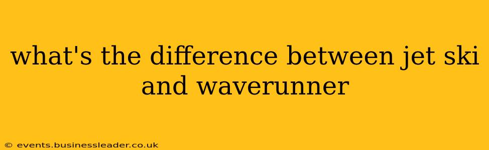 what's the difference between jet ski and waverunner