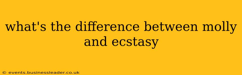 what's the difference between molly and ecstasy