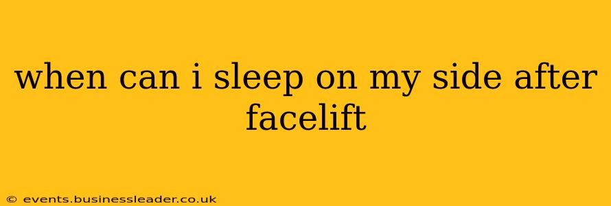 when can i sleep on my side after facelift