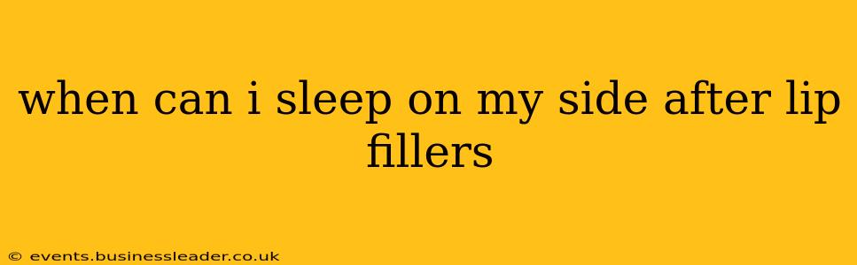 when can i sleep on my side after lip fillers