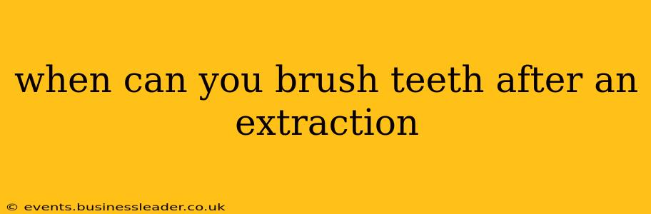when can you brush teeth after an extraction