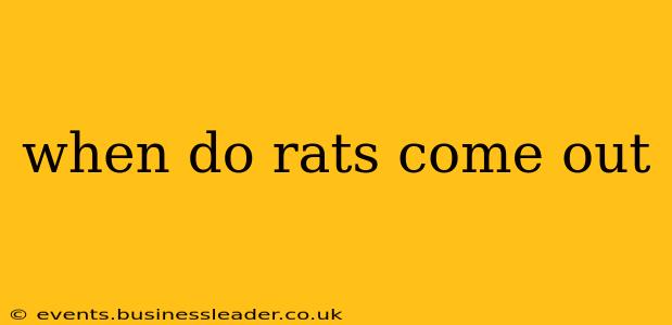 when do rats come out