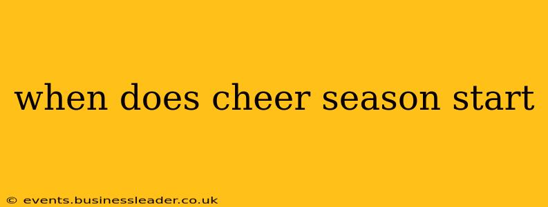 when does cheer season start