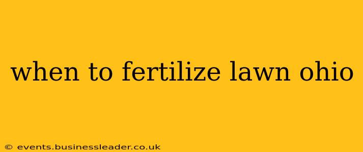 when to fertilize lawn ohio