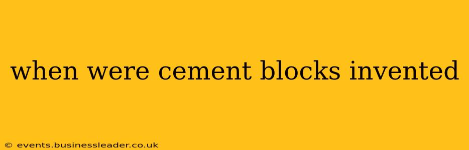 when were cement blocks invented