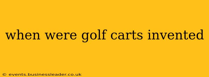 when were golf carts invented