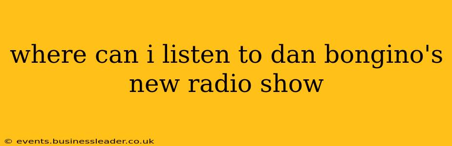 where can i listen to dan bongino's new radio show