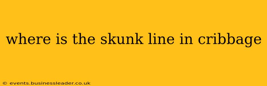 where is the skunk line in cribbage