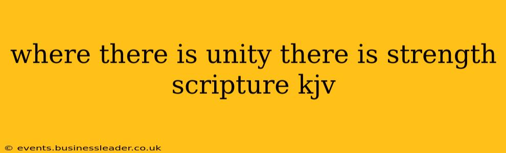 where there is unity there is strength scripture kjv