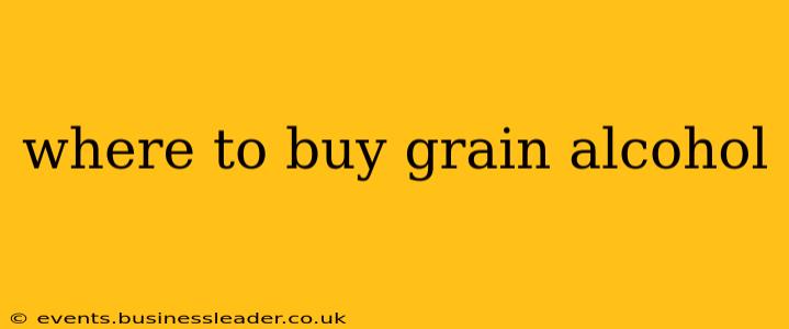 where to buy grain alcohol