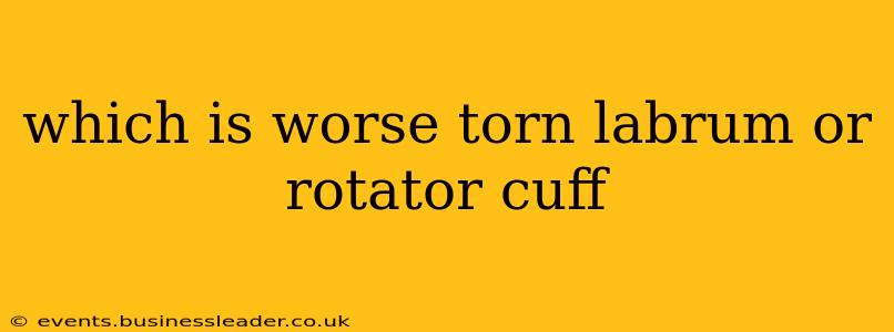 which is worse torn labrum or rotator cuff