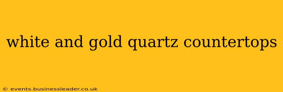 white and gold quartz countertops