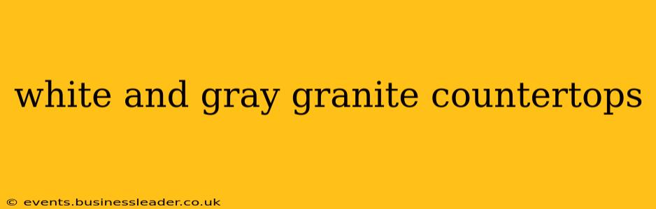 white and gray granite countertops