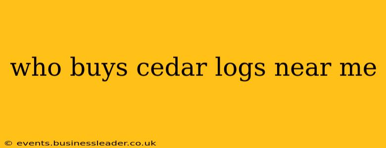 who buys cedar logs near me