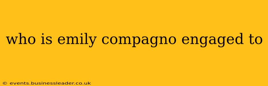 who is emily compagno engaged to