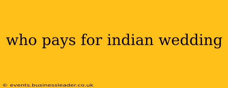 who pays for indian wedding