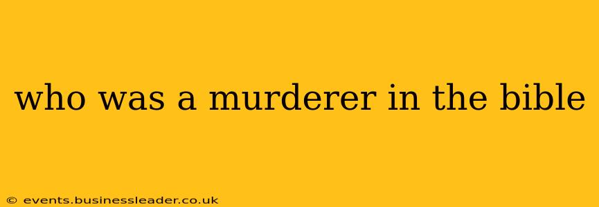 who was a murderer in the bible