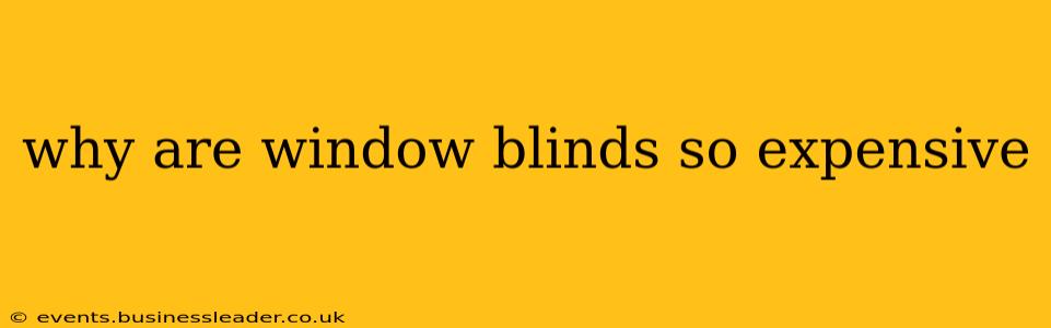 why are window blinds so expensive