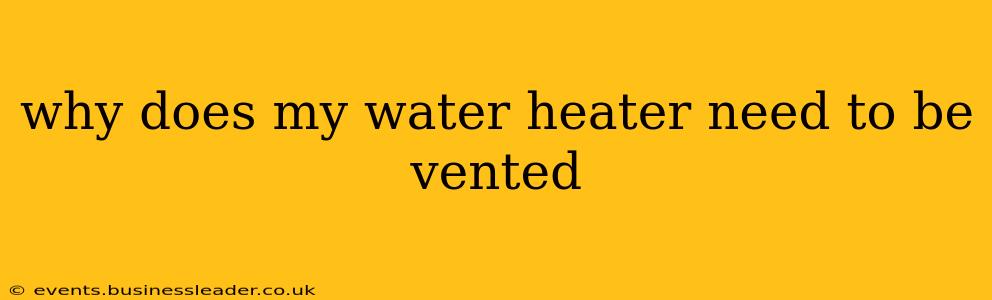 why does my water heater need to be vented