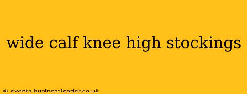 wide calf knee high stockings