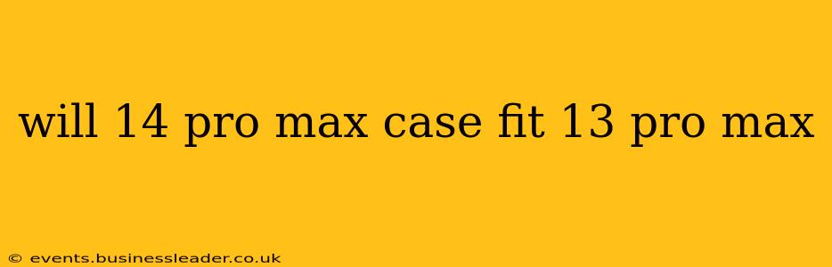 will 14 pro max case fit 13 pro max